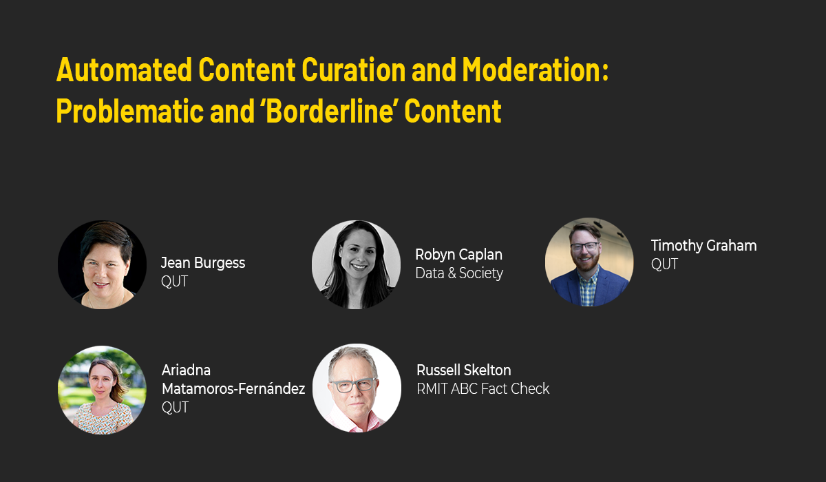 Title slide "Automated Content Curation and Moderation: Problematic and 'Borderline' Content